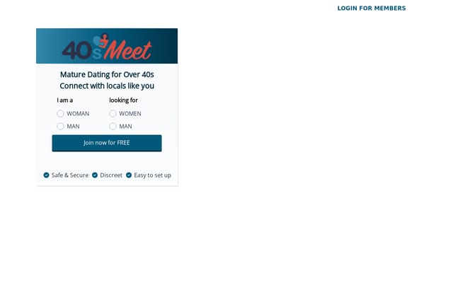 Screenshot of 40smeet.com.au