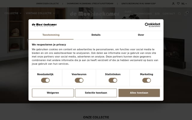 Screenshot of demachinekamer.nl