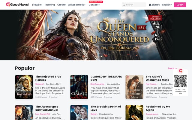 Screenshot of goodnovel.com