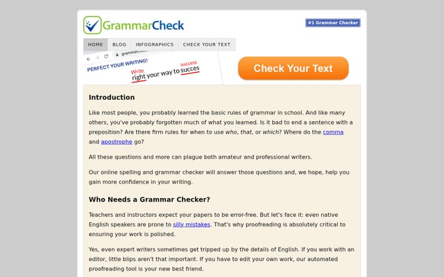 Screenshot of grammarcheck.net