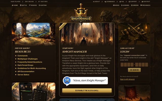 Screenshot of knight-manager.com