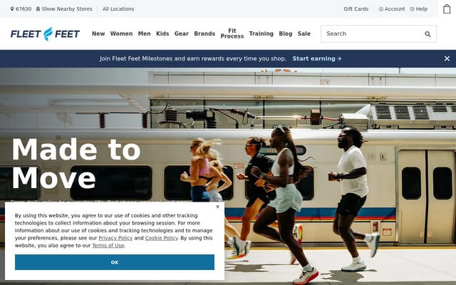 Screenshot of fleetfeetsports.com