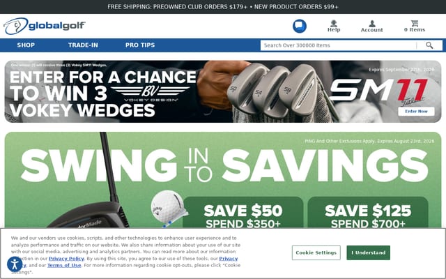 Screenshot of globalgolf.com