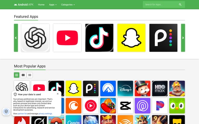 Screenshot of android-apk.net