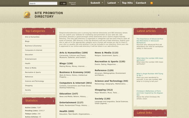 Screenshot of sitepromotiondirectory.com