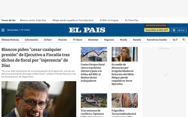 Screenshot of elpais.com.uy
