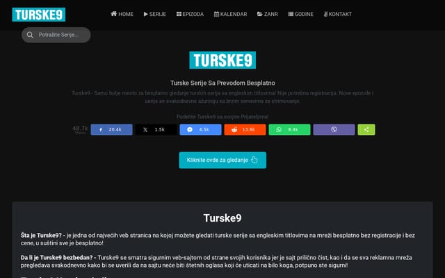 Screenshot of 1turske9.com