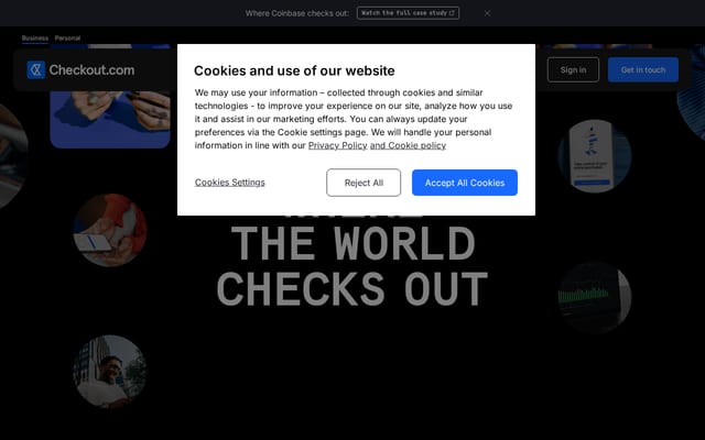 Screenshot of checkout.com