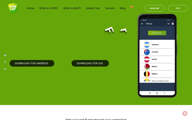 Screenshot of vpn.lat