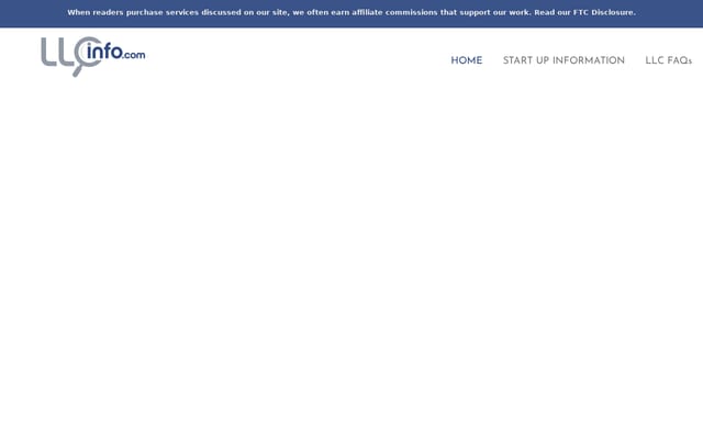 Screenshot of llcinfo.com