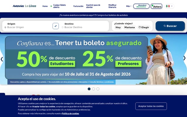 Screenshot of autovias.com.mx