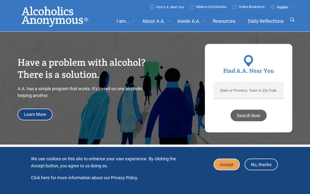 Screenshot of aa.org