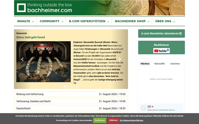 Screenshot of bachheimer.com