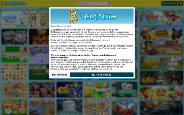 Screenshot of jetztspielen.ws