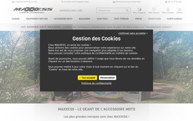 Screenshot of maxxess.fr