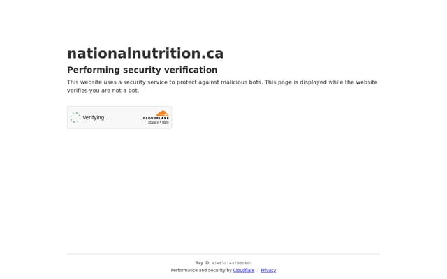 Screenshot of nationalnutrition.ca
