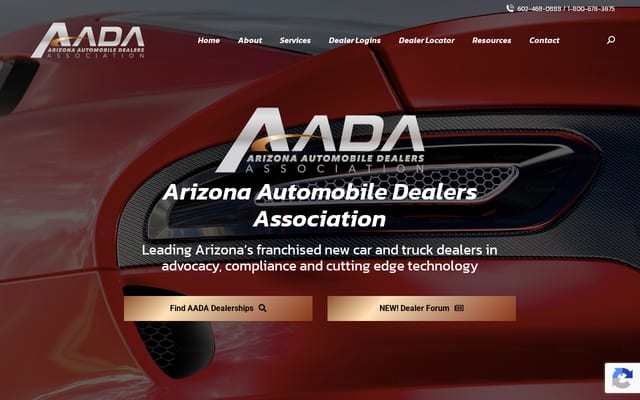 Screenshot of aada.com
