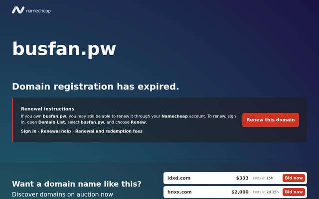 Screenshot of busfan.pw