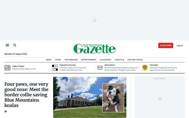 Screenshot of bluemountainsgazette.com.au