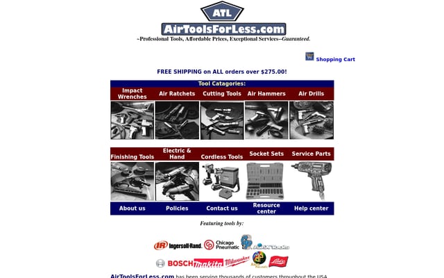Screenshot of airtoolsforless.com