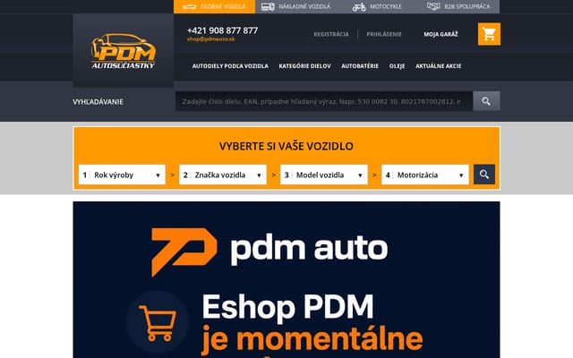 Screenshot of pdmauto.sk
