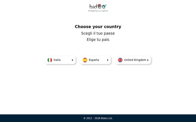 Screenshot of bidoo.com