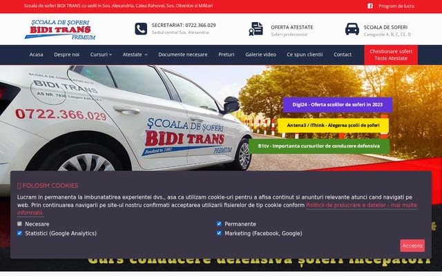 Screenshot of biditrans.ro