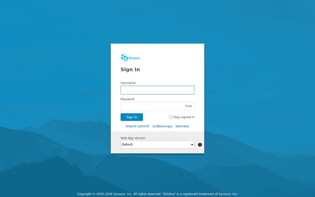 Screenshot of simnet.is