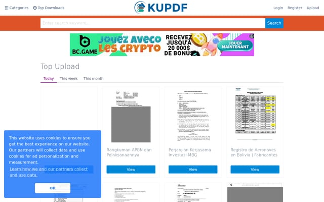Screenshot of kupdf.net