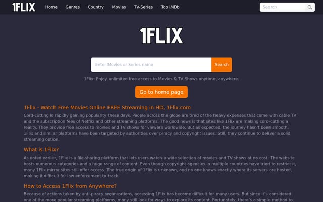 Screenshot of 1flix.pics