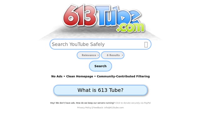 Screenshot of 613tube.com