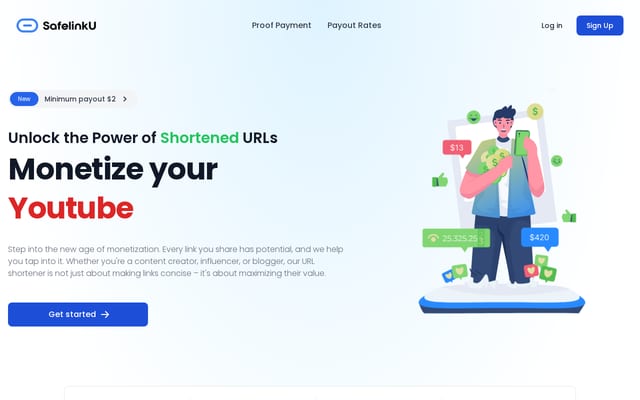 Screenshot of safelinku.com