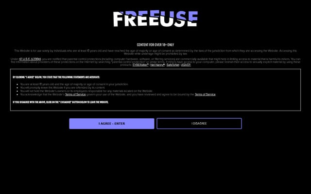 Screenshot of freeuse.com