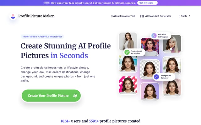 Screenshot of pfpmaker.com