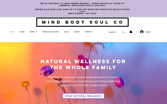 Screenshot of mindbodysoulco.com.au