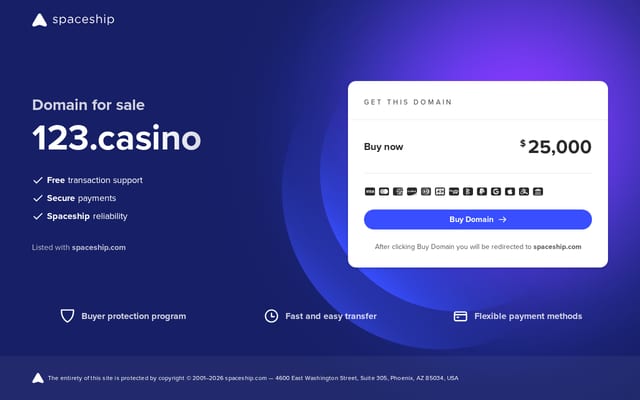 Screenshot of 123.casino