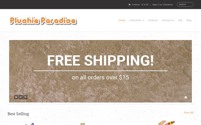 Screenshot of plushieparadise.com