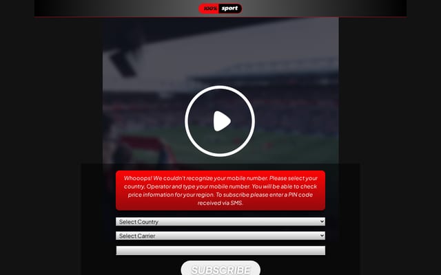 Screenshot of 100sport.tv