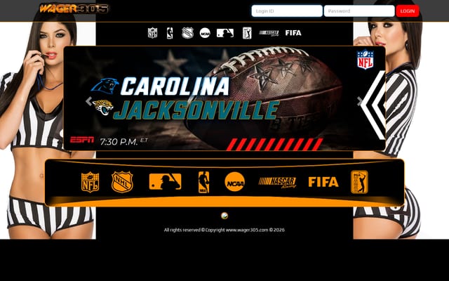 Screenshot of wager305.com