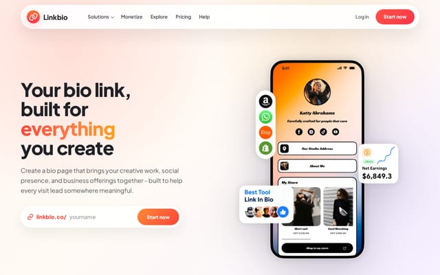 Screenshot of instabio.cc