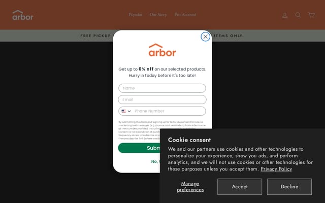 Screenshot of arbor-home.com