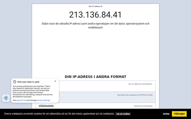 Screenshot of minip.nu
