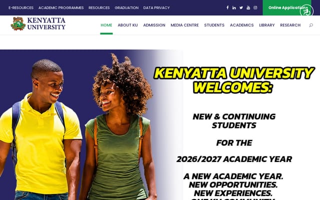 Screenshot of ku.ac.ke