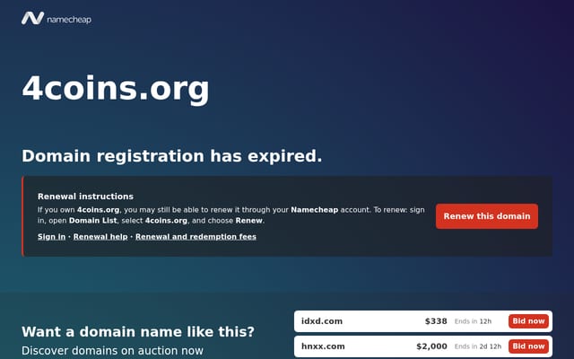 Screenshot of 4coins.org