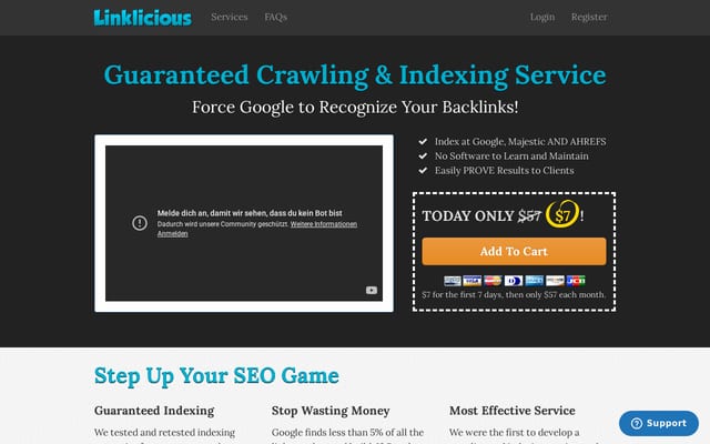 Screenshot of linklicious.co