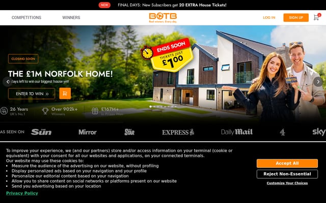 Screenshot of botb.com
