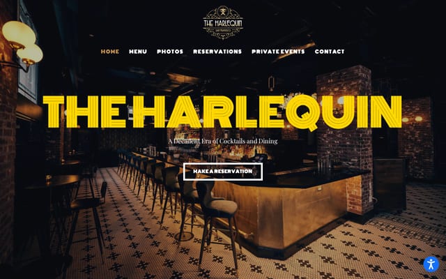 Screenshot of harlequinsf.com