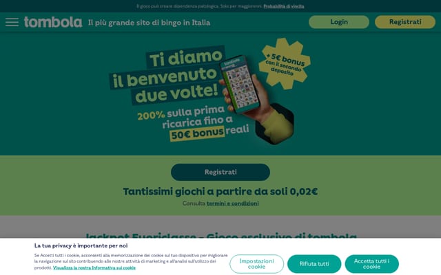 Screenshot of tombola.it