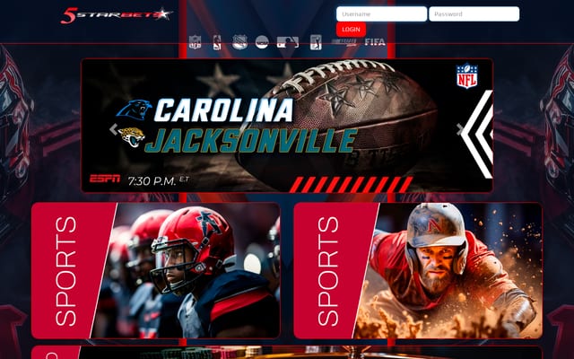 Screenshot of 5starbets.com