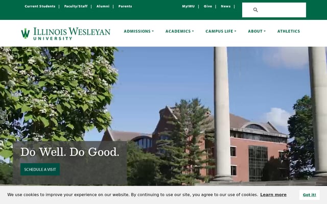 Screenshot of iwu.edu